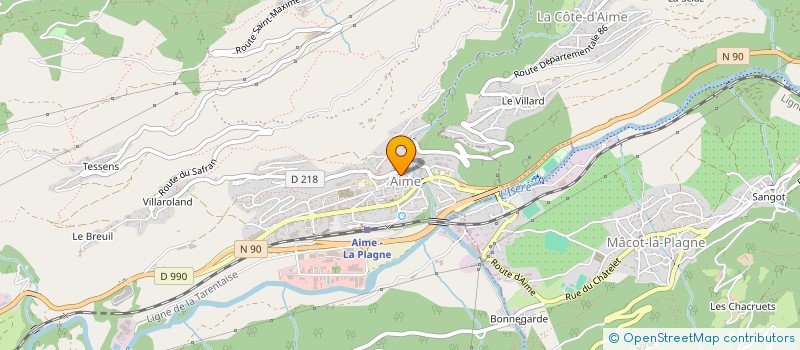 localisation de l'entreprise SCI MULOT  AIME-LA-PLAGNE