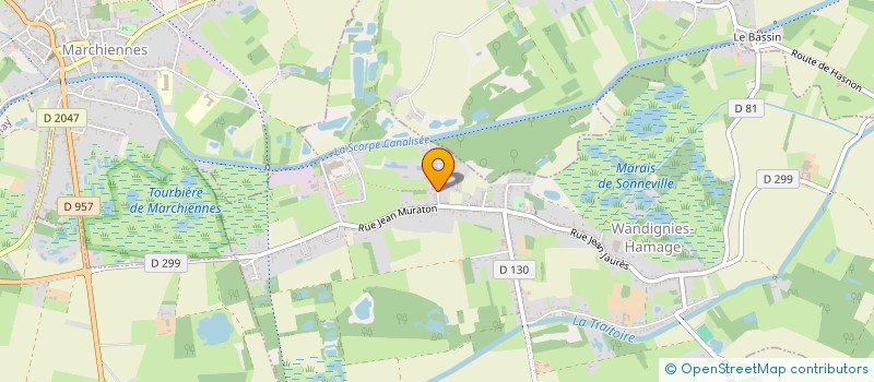localisation de l'entreprise SCI MURIELLE  WANDIGNIES-HAMAGE