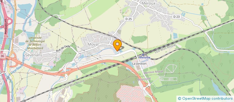 localisation de l'entreprise SCI MUSE à MEROUX-MOVAL
