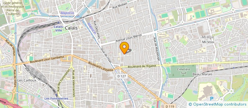 localisation de l'entreprise SCI MUSE  CALAIS