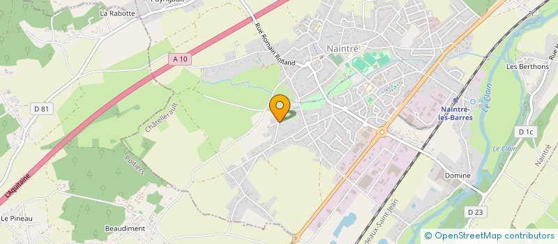 localisation de l'entreprise SCI MV  NAINTRE