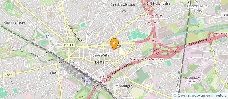 localisation de l'entreprise SCI MV  LENS