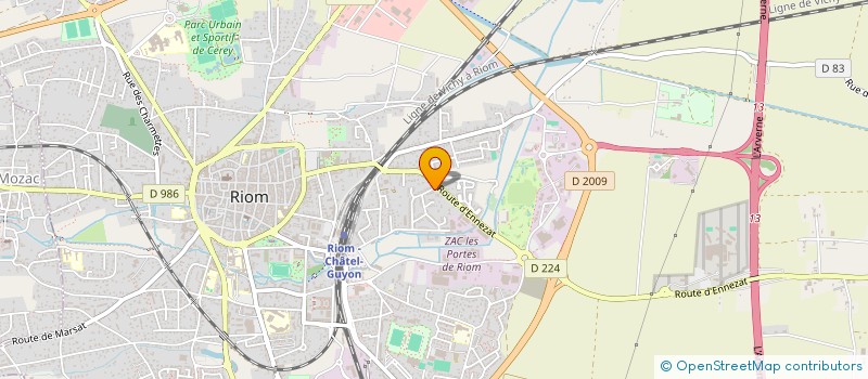 localisation de l'entreprise SCI MV  RIOM