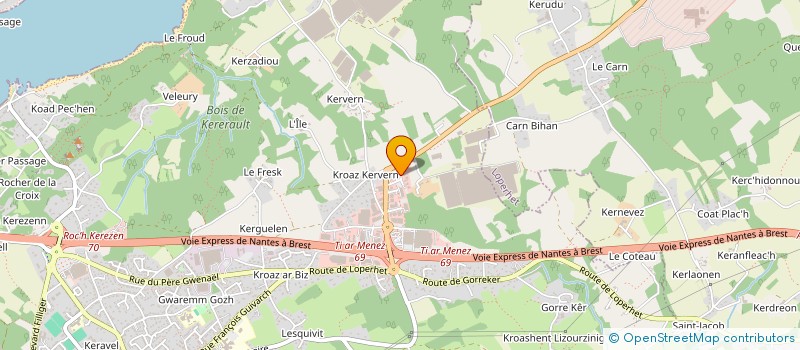 localisation de l'entreprise SCI MV  PLOUGASTEL-DAOULAS