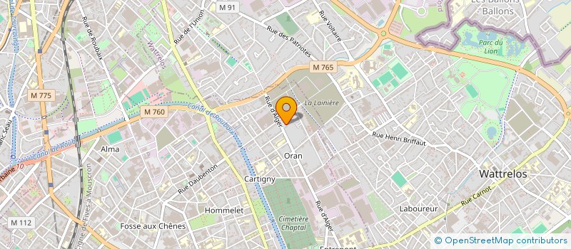 localisation de l'entreprise SCI MV IMMO  ROUBAIX