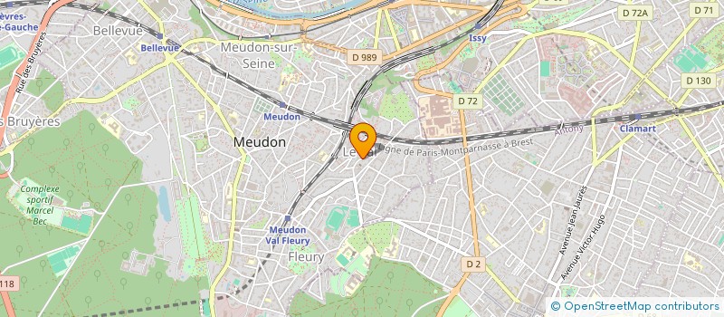 localisation de l'entreprise SCI MV2 à MEUDON