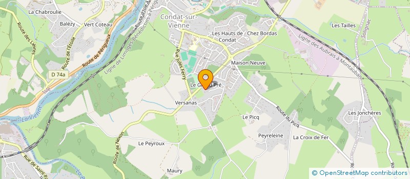 localisation de l'entreprise SCI MVM  CONDAT-SUR-VIENNE