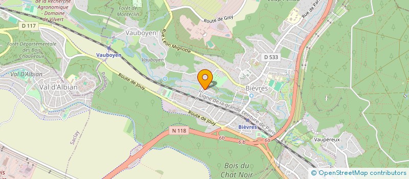 localisation de l'entreprise SCI MVM BIEVRES  BIEVRES