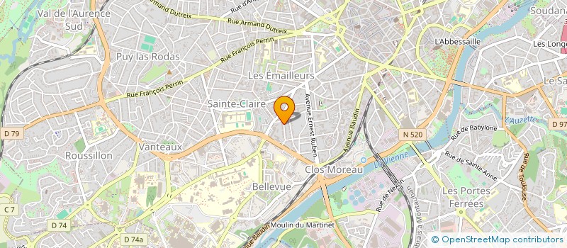 localisation de l'entreprise SCI MVP à LIMOGES