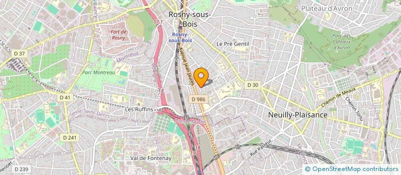 localisation de l'entreprise SCI MW à ROSNY-SOUS-BOIS