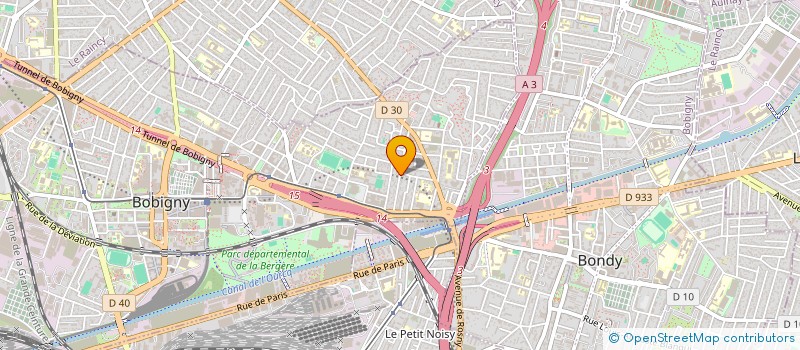 localisation de l'entreprise SCI MYAS  BOBIGNY