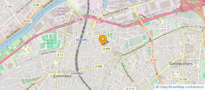 localisation de l'entreprise SCI MYBREM à COLOMBES