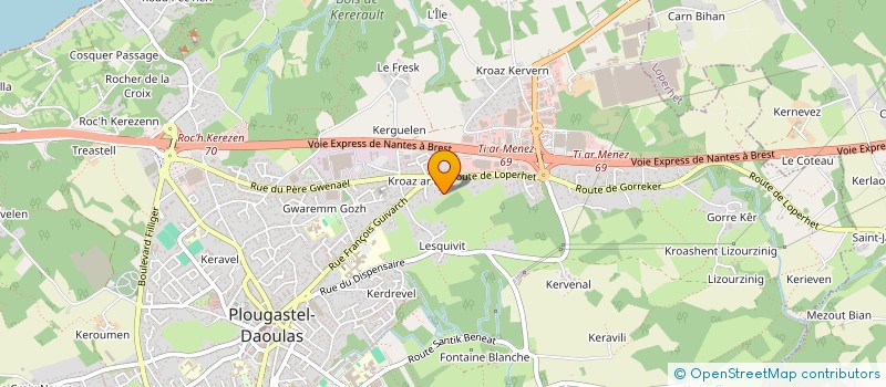 localisation de l'entreprise SCI MYLA  PLOUGASTEL-DAOULAS