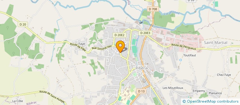 localisation de l'entreprise SCI MYLENE H.  RIBERAC