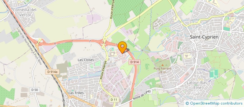 localisation de l'entreprise SCI  MYRLEX  ELNE