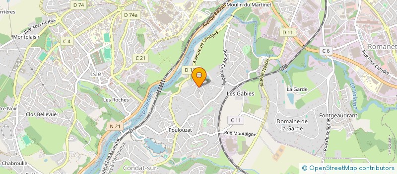 localisation de l'entreprise SCI MYRMECO  CONDAT-SUR-VIENNE