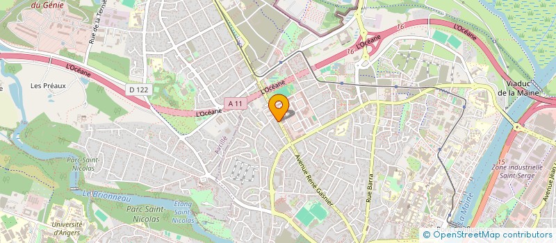 localisation de l'entreprise SCI MYTHIQUE à ANGERS