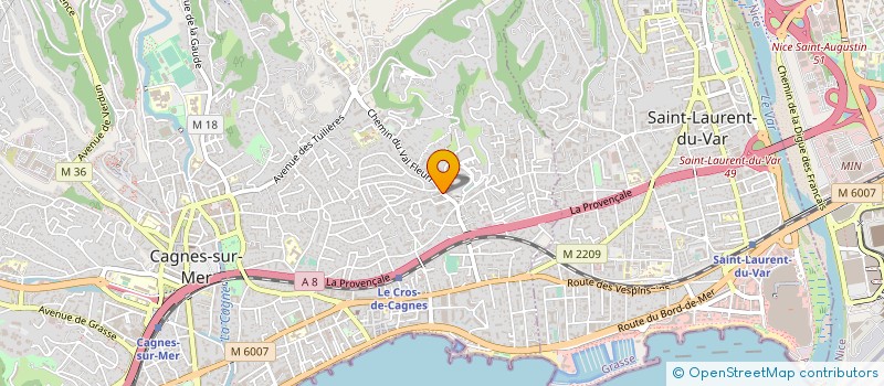 localisation de l'entreprise SCI MYTIC 0613 à CAGNES-SUR-MER