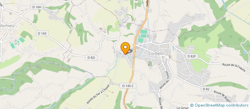 localisation de l'entreprise SCI N.G.S.B.  CORBELIN