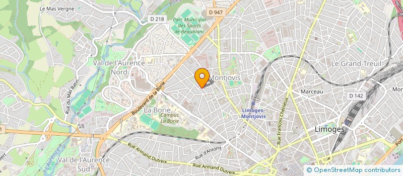 localisation de l'entreprise SCI N&N à LIMOGES