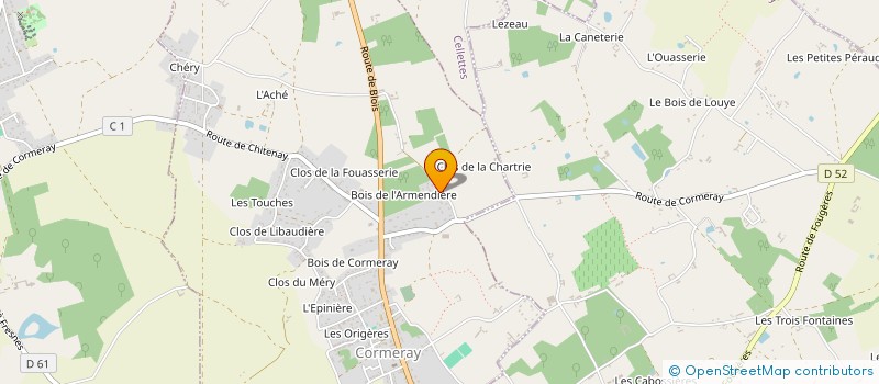 localisation de l'entreprise SCI N.S.B.  CORMERAY