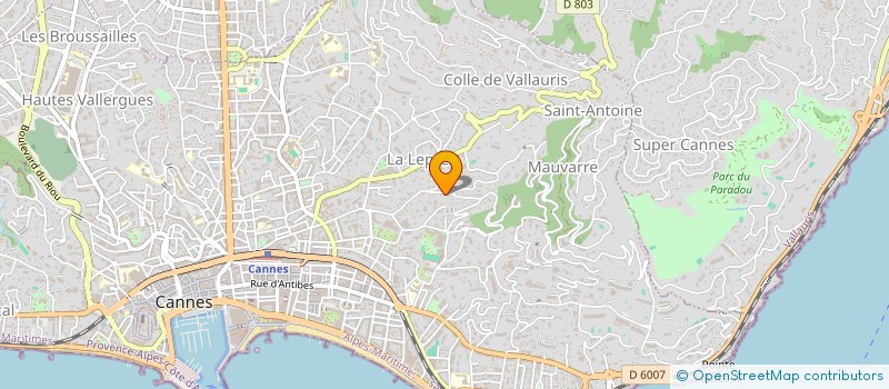 localisation de l'entreprise SCI N'SPACE à CANNES