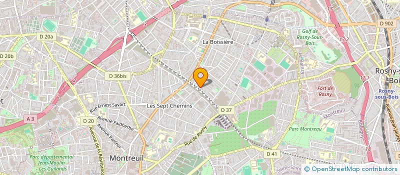 localisation de l'entreprise SCI N.V. à MONTREUIL