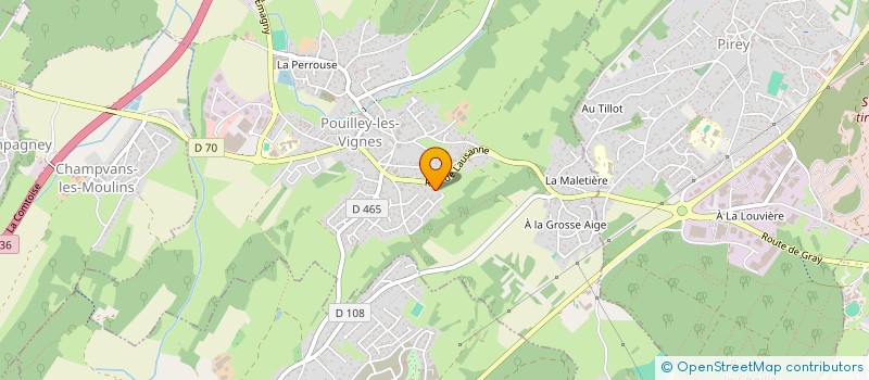 localisation de l'entreprise SCI NAC  POUILLEY-LES-VIGNES