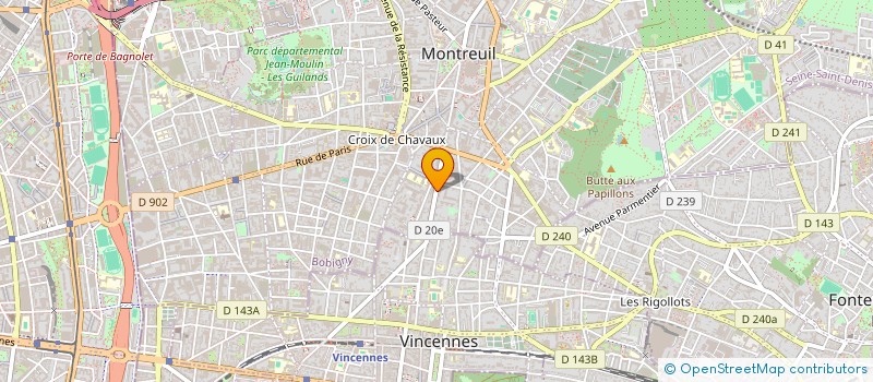 localisation de l'entreprise SCI NAD à MONTREUIL
