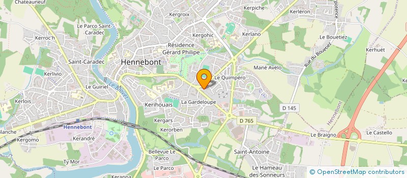 localisation de l'entreprise SCI NADINE  HENNEBONT