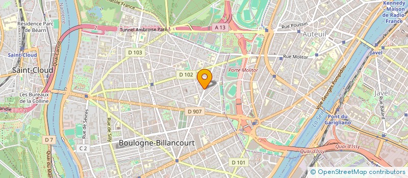 localisation de l'entreprise SCI NADIREINE à BOULOGNE-BILLANCOURT