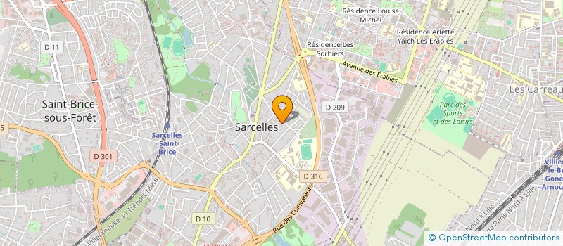 localisation de l'entreprise SCI NADIV  SARCELLES