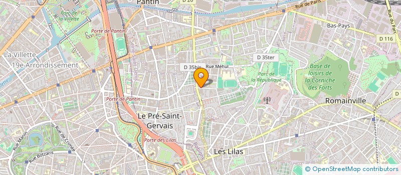 localisation de l'entreprise SCI NAGA  PANTIN