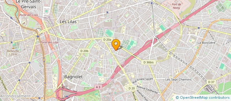 localisation de l'entreprise SCI NAHMAN  BAGNOLET