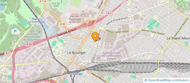 localisation de l'entreprise SCI NAIT à LE BOURGET