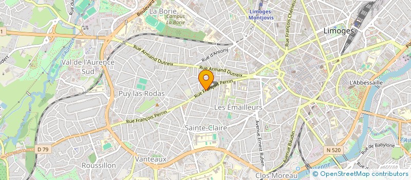 localisation de l'entreprise SCI NAIVA à LIMOGES