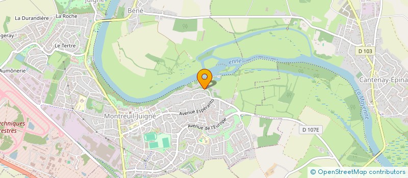 localisation de l'entreprise SCI NAJP  MONTREUIL-JUIGNE