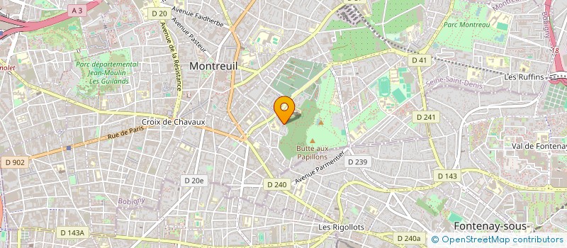 localisation de l'entreprise SCI NANDI à MONTREUIL