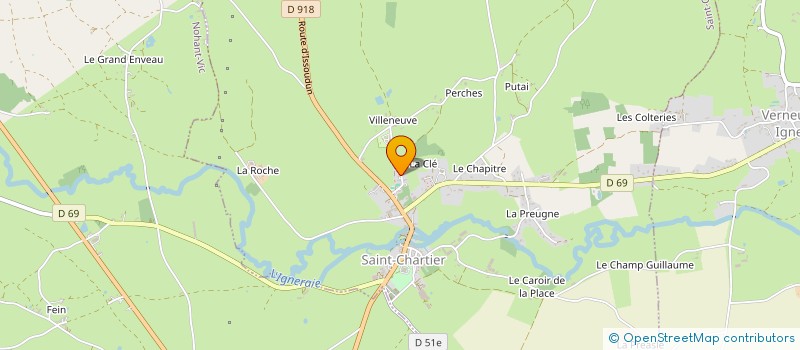 localisation de l'entreprise SCI NANO à SAINT-CHARTIER