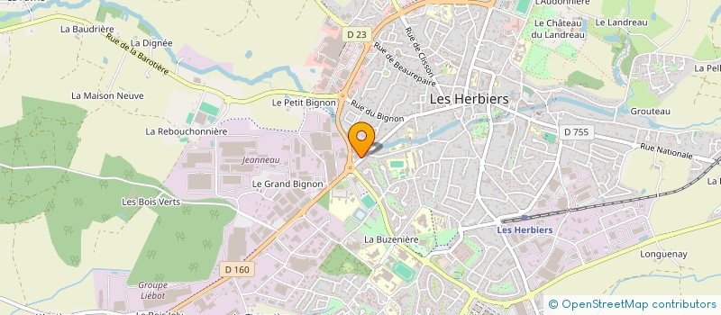 localisation de l'entreprise SCI NANTES EMILE MASSON à LES HERBIERS