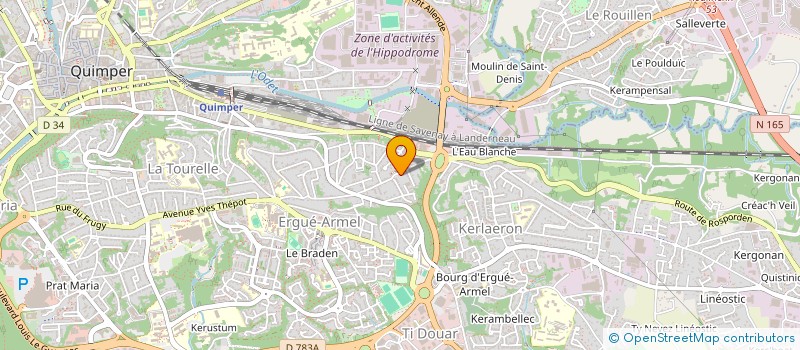 localisation de l'entreprise SCI NAPI  QUIMPER