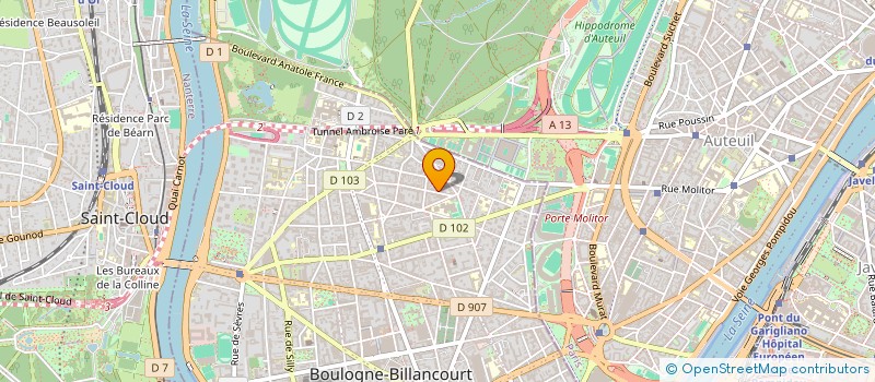 localisation de l'entreprise SCI NARADA  BOULOGNE-BILLANCOURT