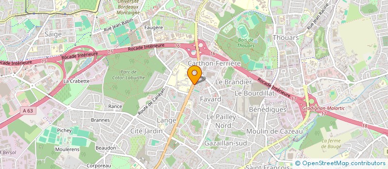 localisation de l'entreprise SCI NATHARTH-DL  GRADIGNAN