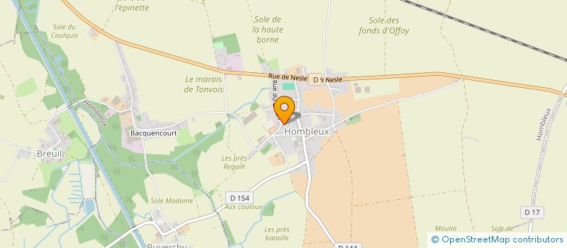 localisation de l'entreprise SCI NATHASTEPH  HOMBLEUX