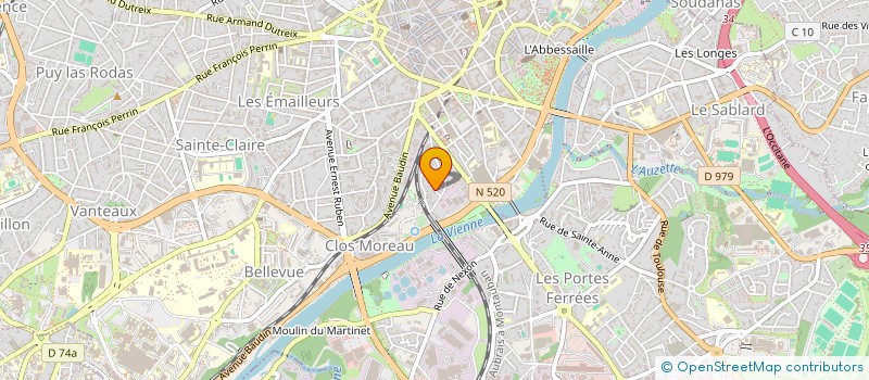 localisation de l'entreprise SCI NATI à LIMOGES