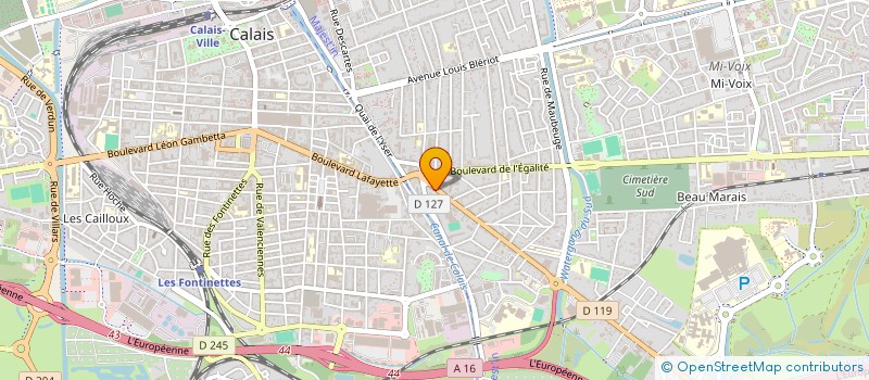 localisation de l'entreprise SCI NATION II  CALAIS