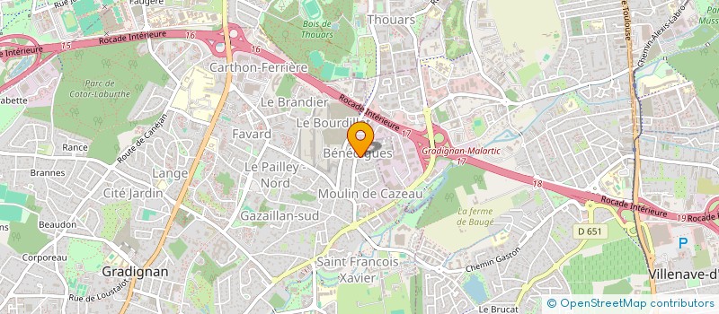 localisation de l'entreprise SCI NAUJAC 2006  GRADIGNAN