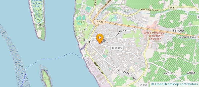 localisation de l'entreprise SCI NAVEYS à BLAYE