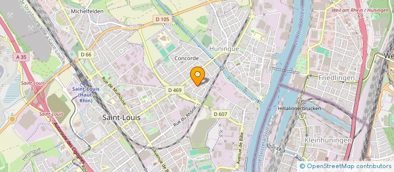 localisation de l'entreprise SCI NB  HUNINGUE