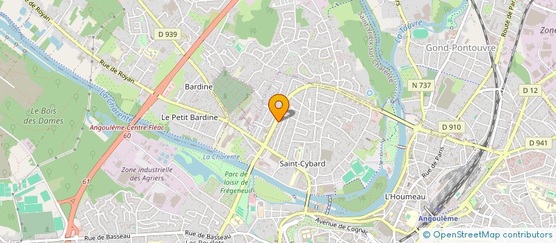 localisation de l'entreprise SCI NB ASSOCIES à ANGOULEME